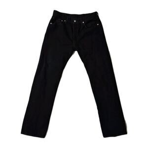 Levi's 501 Jeans Men 32 Black Denim Buttonfly Classic Everyday Casual Straight